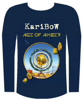 Langarm-Shirt "Age of Amber" navyblau, einseitig bedruckt