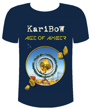 T-Shirt "Age of Amber" navyblau, einseitig bedruckt