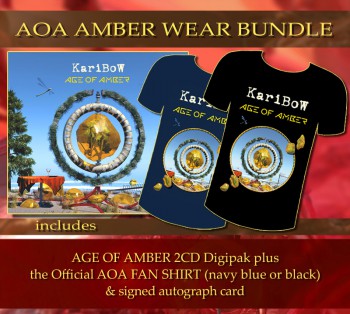*** AOA Wear Bundle *** AGE OF AMBER (2CD) ***** + Age of Amber Fan T-Shirt + Signed autograph card **